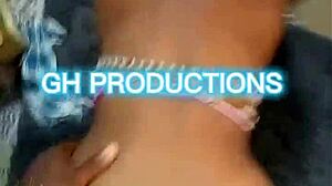 Dig that ebony teen's ass doggy style!