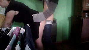 Latina Milf Fucks In Kitchen!