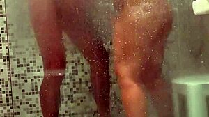 Amateur Wife Gives Blowjob and Cums in Homemade Shower Sex