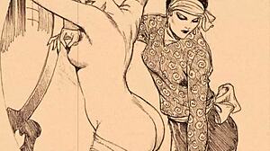 what’s this vintage erotic cartoon about?