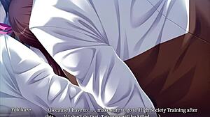 Taimanin Yukikaze 2 blowbang and bukkake scene