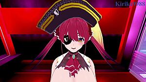 Watch Houshou Marine And Ookami Mio In Intense Sex!