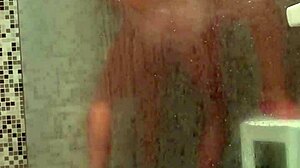 Amateur Wife Gives Blowjob and Cums in Homemade Shower Sex