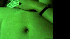 Hairy girl solo masturbating passionately in her room