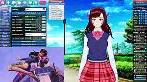 D Va Babe Sucks Cock And Rides In Cowgirl Parody