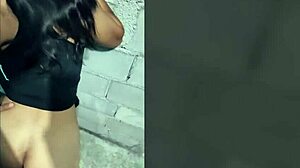 fucking that latina brunette against the wall