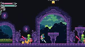 Monster girl drains his balls in flip witch!