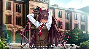 Taimanin Yukikaze 2 blowbang and bukkake scene