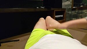 femdom slaps balls like crushing cockroach