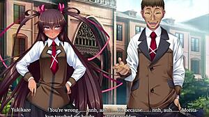 Taimanin Yukikaze 2 blowbang and bukkake scene