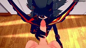Ryuko Matoi In A Fantasy POV Scene From Kill La Kill.