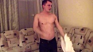 this sexy brunette girl starts in lingerie, gets nude, and rides the rod for a creampie.