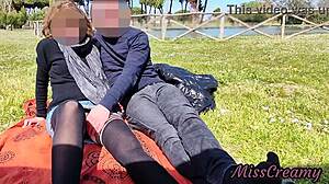 Stepmom Caught Masturbating In Public Park