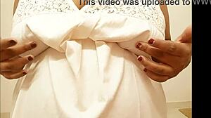 madhypradesh girl showing her big sexy tits and boobs in homemade video, alluring sexy amateur display