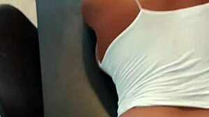 Amateur couple engages in hardcore sex on desk, blowjob leading to rough fucking on huge tits and ass