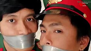 So, these police and soldier guys got tricked into wild gay action during casting.