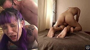 La naiba, această târfă alternativă țipă în timpul analului dur!