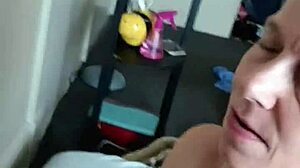 Spit cum on tits, old milf dirty slut cuckold action
