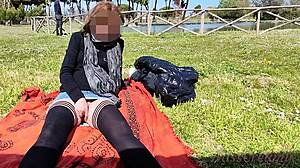 Stepmom Caught Masturbating In Public Park