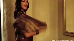 the bollywood brunette dances nude and teases erotically