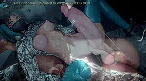 feline the blue futanari pounds with monster cock in hentai action