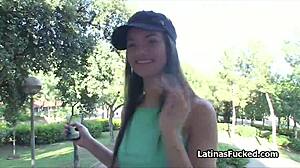 Perky Latina dives deep for cash in hot casting! 💦