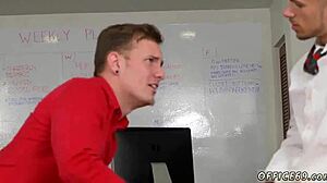 Passionate gay encounter with naked cowboys bending over in intense fucking