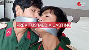 So, these police and soldier guys got tricked into wild gay action during casting.