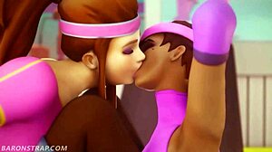 Lesbian training in 3D hentai anime