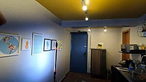 what happens backstage in porn? blonde slut gives blowjob