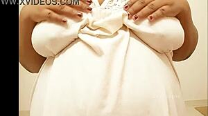 madhypradesh girl showing her big sexy tits and boobs in homemade video, alluring sexy amateur display