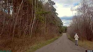 This milf gives blowjob on highway.