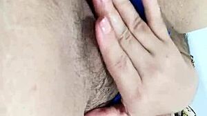 baby, watch me squirt from this tight hairy pussy!