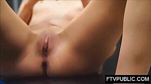 Slim Latina Teen Masturbates at Gym, So Hot! 💦