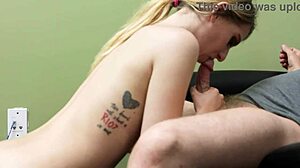 Carrie B Gives An Afternoon Blowjob With Extreme Choking Gagging And Cumshot