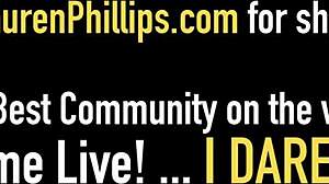 Big-Boobed Redhead Lauren Phillips Swallows Cum After BJ