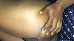 12 inch dildo shakes my thighs after inserting in asshole