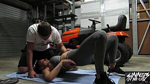 Tattooed Slut Chantelle Fox Fucked Hard During Gym Workout Session