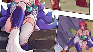 League of Legends feet compilation featuring anime hentai parodies with music and cartoon styles