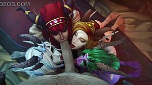 Watch Tyrande, Jaina, and Alexstrasza with elves