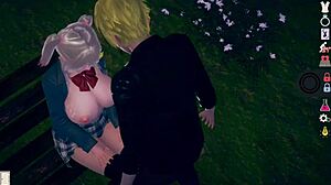 【性格ポジティブで明るい】 ai女プレイエロ動画 金髪爆乳jk編 エッチあり リアル3dcgエロゲーム【ヘンタイゲーム】