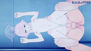 takanashi hoshino and utazumi sakurako have intense sex in blue archive hentai 😍