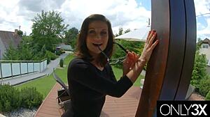 madlin moon bent over for anal licking and creampie