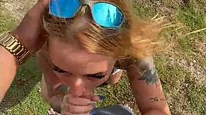 Latina girlfriend loses phone, intimate videos leaked online with tattoo and blonde friend in public.