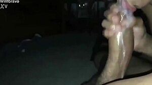 Gay deepthroat gagging on big cock cumshot