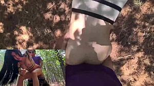 I, a petite teen 18+, get fucked by a stranger in the woods and he cums inside me.