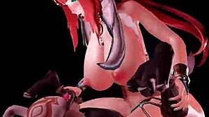 Raw cowgirl riding in hentai