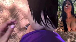 I, a petite teen 18+, get fucked by a stranger in the woods and he cums inside me.