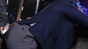 Classy Businessmen in Costumes Receive Wet Blowjobs Before Rough Anal Fucking with Monster Cocks.