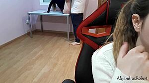 my step sis comes home to bang a stranger. i’m tryin’ to study, dang it!